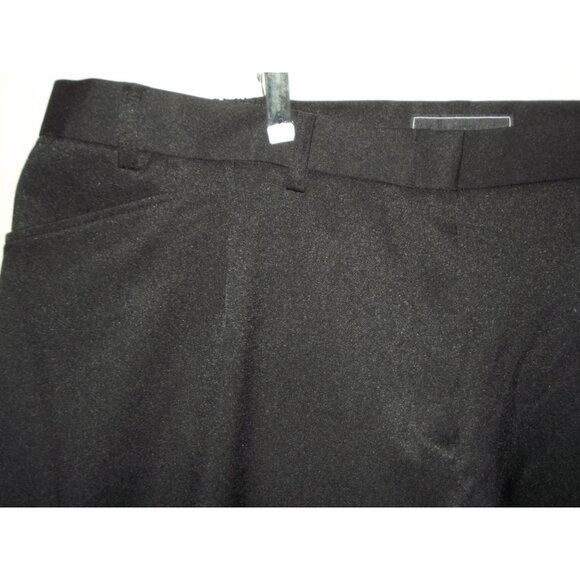 oobe Pants Womens Plus Size 30 x 31" Black Flat Front straight leg Uniform Work - Picture 4 of 12